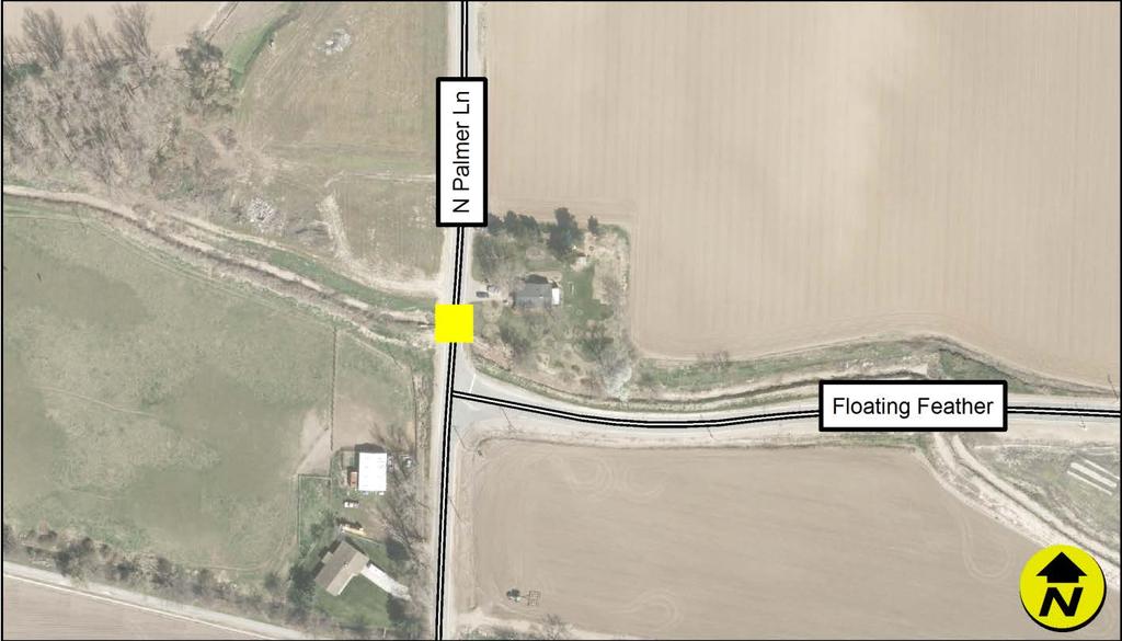 Project Name Palmer Ln Bridge #1009, N/O Floating Feather Rd Project Purpose Date Scoped 7/19/17 Replace aging/deficient bridge infrastructure.