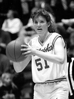 Karen Jennings #51 (1) 2,405 6-2, Forward Persia, Iowa 1990-93 The captain of Nebraska's All-Century Team announced in February of 2000, Karen Jennings closed the greatest career in the history of