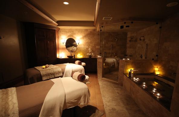 complimentary terry cloth robes and sandals Private showers Vanity areas with all personal care products and necessities 16 private treatment rooms Vichy wet treatment rooms Couples treatment and