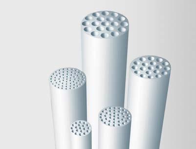 in question. The range of membranes includes a number of different types which can be split into two main groups - polymeric (organic) and ceramic (inorganic).