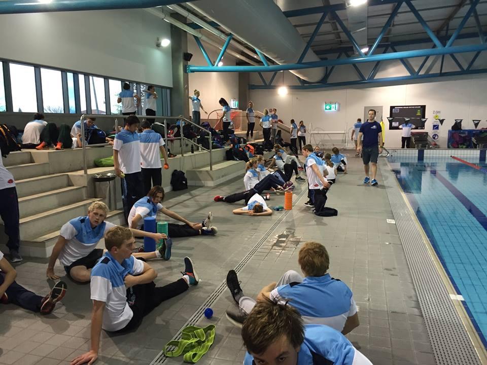 An early wake up the next day saw us head of the the AIS for some hard training and learning about our Australian swimming identity.