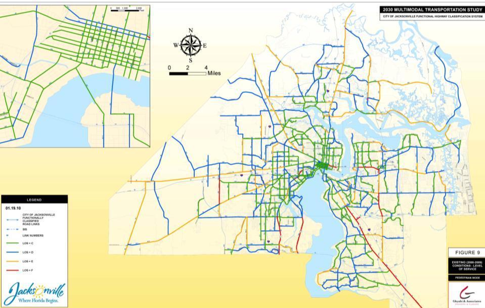 Comprehensive Plan- Pedestrian and Bicycling LOS