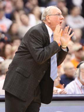 Jim Boeheim is in his 37th season as coach at Syracuse. He is second in career victories among active NCAA Division I coaches. Jim Boeheim Records 1976-present (36 seasons) At Syracuse: 890-304 (.