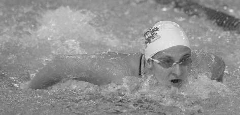 Tricia Tindall Sophomore Morristown, Tenn. Butterfly, Freestyle 200 Fly.............................................2:10.16 200 Free............................................1:56.26 500 Free............................................5:08.
