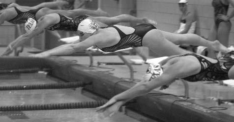 34 2003-04 (Junior): Set career-bests in the 100 (51.24) and 500 (4:56.98) freestyle races and season-best times of 24.07 in the 50 freestyle and 1:50.