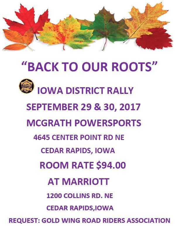 Plan on attending the IOWA DISTRICT RALLY