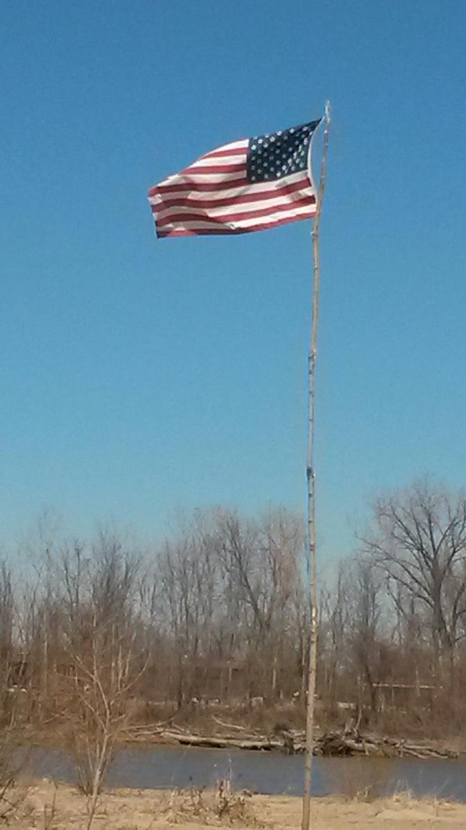 The American Flag That Dan Fitzgerald and Bob Jenkins Placed on Duck Blind Island