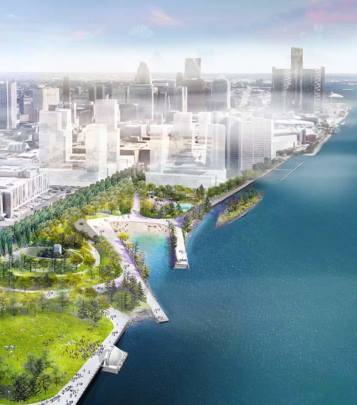 West Riverfront Park, Detroit River, MI Objectives: Revitalize Detroit s riverfront Provide destination and yearround