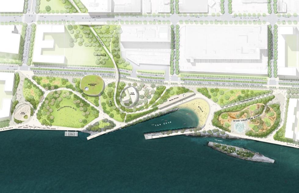 West Riverfront Park, Detroit River, MI Project and Site Description Design must be protective of public health Project consists of monitoring, modeling, and