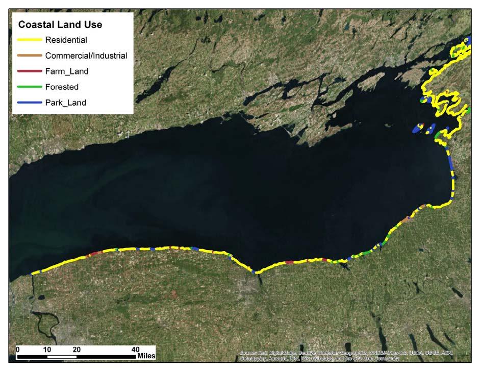 Coastal Shorelines, Lake Ontario Great diversity in shoreline Coastal geology, topography,