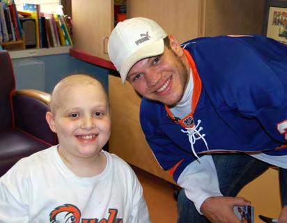 Kyle Okposo Bruno Gervais HOSPITAL VISITS Each holiday season, the Islanders Children s Foundation contributes hundreds of gifts to area hospitals.