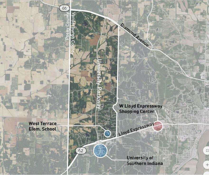 The goal of University Parkway Corridor Plan is to coordinate transportation investments with planned future development. The project area includes approximately 6,000 acres on eir side of parkway.
