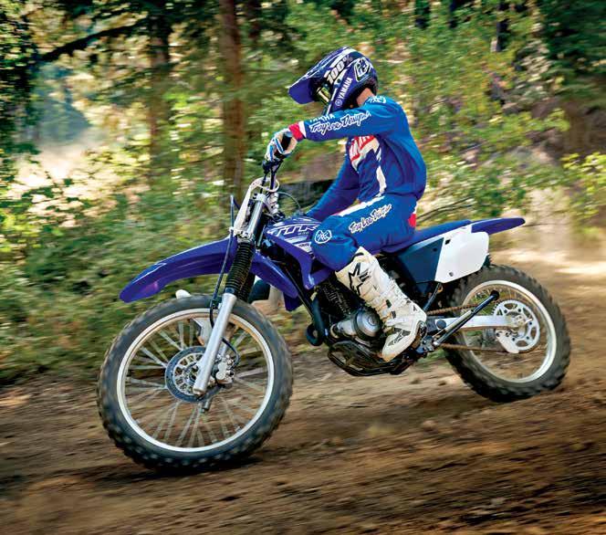 Meet Mr and Mrs Versatile. YZ-inspired handling and looks, and a clockwork reliable 223cc air-cooled, SOHC four-stroke make the TT-R230 a great choice for beginner and intermediate riders.