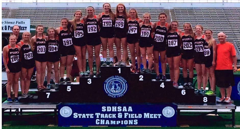 State Class "B" Track and Field Champions Ipswich Lady Tigers CLASS B TEAM POINTS 1. Ipswich... 104 2. Deubrook Area... 51 3. Chester Area... 50 4. Gayville-Volin... 40 5. Sully Buttes... 37 6.