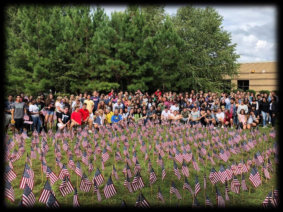 9/11 Remembrance Once again, the front of Roswell High is adorned with almost 3,000 flags as we