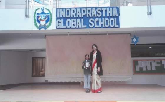 Indrapuram Public School Yashvi Raj of VIA1 and Rajkumar Das of VIIA1 got the third prize in inter-school competition Creative Rescue organised in Indrapuram