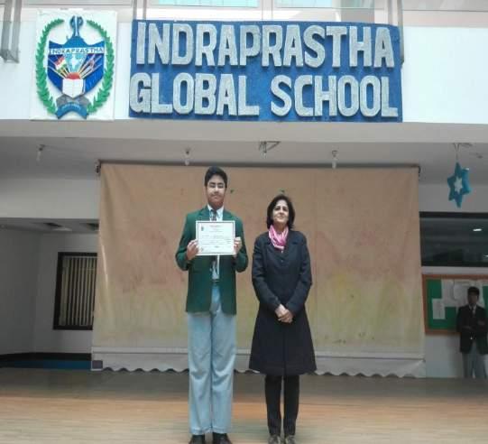 Rishabh Sood of class IX A1 went to Cambridge School, Noida on 3 rd Nov.