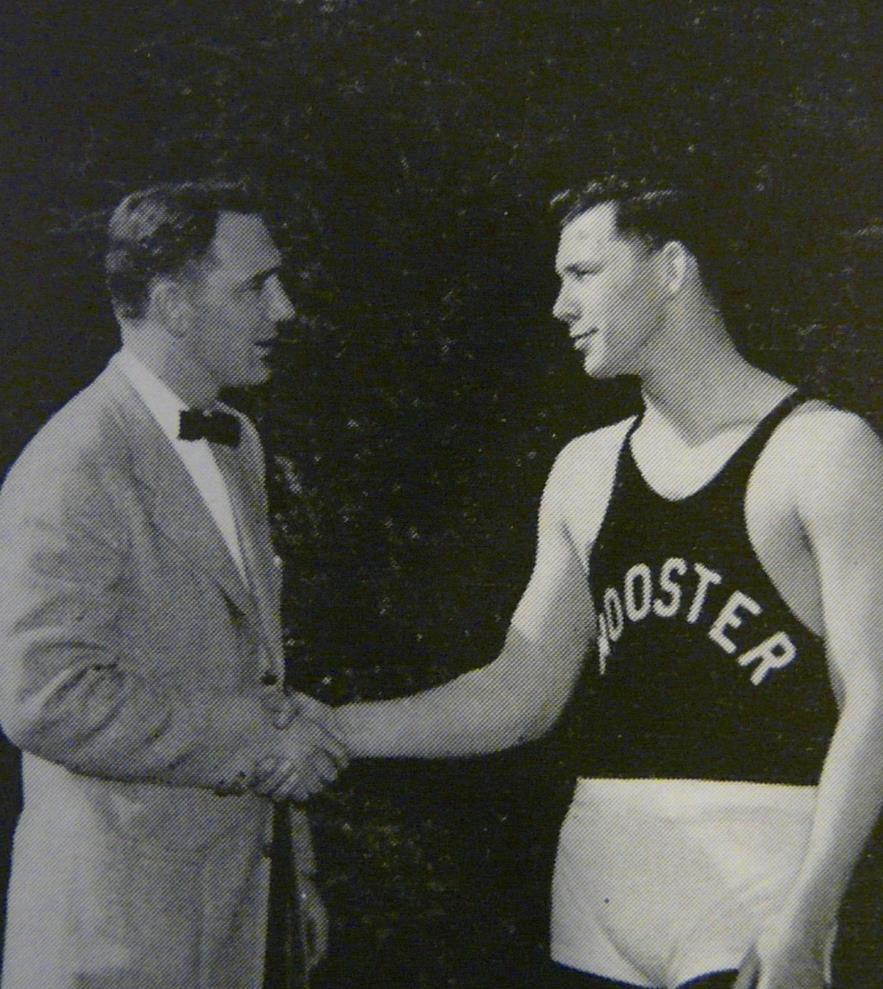 Don excelled in Football, Wrestling, and Track in his years at Wooster. In his three seasons on the Varsity Wrestling team, Don was undefeated in 16 matches.