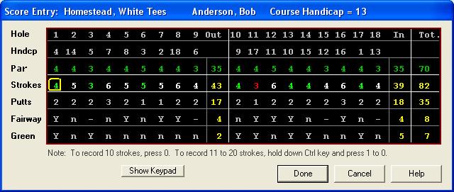 Score Type: you can tag the score with any of these score-type identifiers, specified in the USGA Handicap System manual: - A (away score) - AI (away score, posted via the internet) - T (tournament