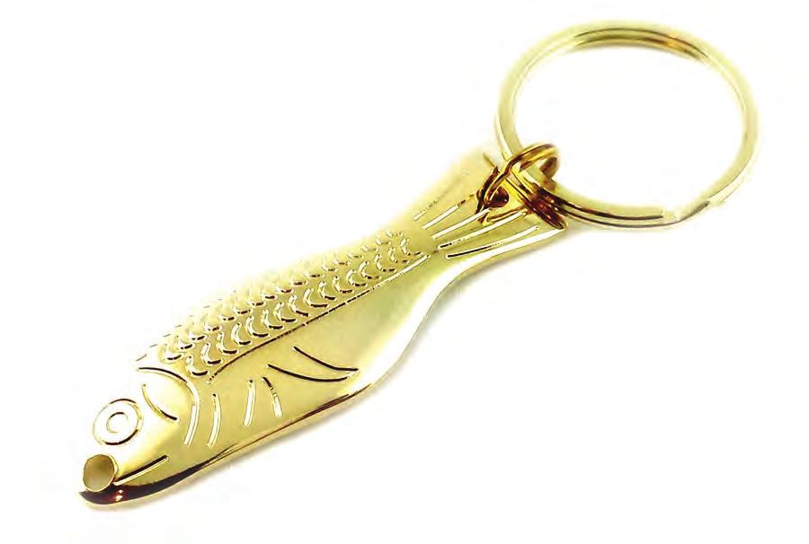 Give a genuine gold plated Al's Goldfish Good Fortune Keyring to each