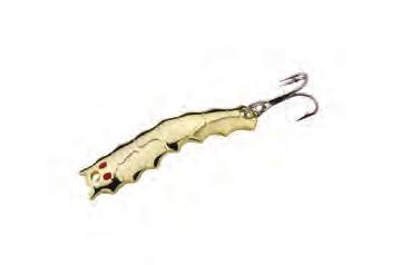 With the clevis at the curve, it creates immense vibration and flash. GOLDFISH LURE CO.