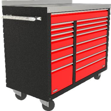 HC Standard Rolling Cabinets Rolling Twelve Drawer Cabinet HC 305124 D12 51" Price includes