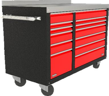 drawers 1x 10 drawer 1x 6 drawer Tool Cart TC 363424 D1 36" Price includes: - Casters -