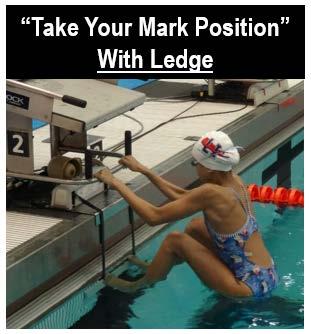 Certification Criteria: The swimmer gets into position with the hands grasping either the gutter or the lowest bar on the blocks, as close as possible to the water s surface.