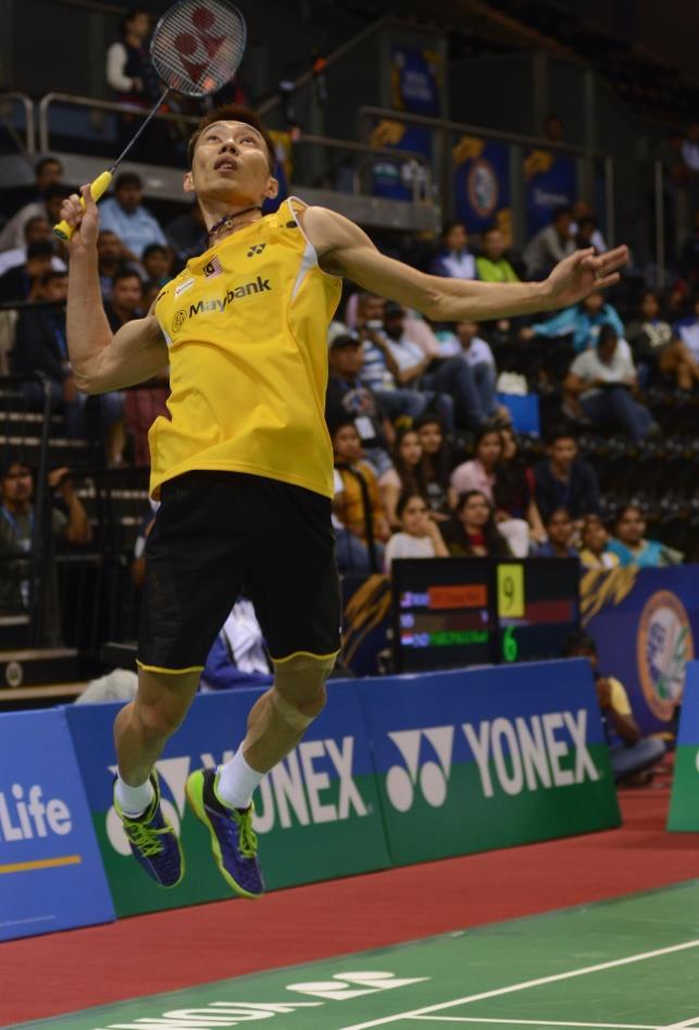 Top seed Chong Wei got off to a slow start but stepped up a gear to snuff out the fire of P. Kashyap, the last Indian man remaining in the tournament, with a 21-15, 21-13 win in 40 minutes on Friday.