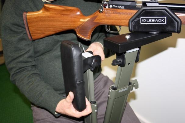 This will retain the Arm/Rifle Stock Rest in an upright position, parallel to the Rifle Support Arm for ease of transportation.