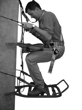 Sliding the webbing straps forward or backward on the frame give additional comfort. Figure 31 Figure 32 Part 5. Climbing Down With Your New Stand. Step 1.