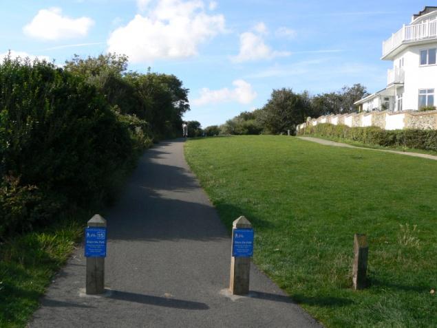 At Dumpton Gap there is a steep tarmac path to the top
