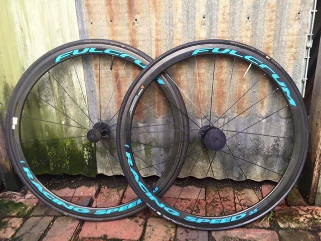 Wheels for sale Fulcrum Racing Speed 35 mm carbon tubulars including new Schwalbe One tyres near new $1100 neg. Beautifully light, versatile full carbon wheel set.