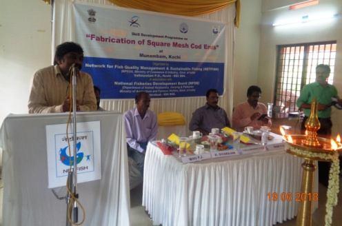 necessicity of life saving equipments in fishing boats NETFISH conducted an awareness programme on Sea Safety on 13 th June 2018 at Munambam fishing harbour. Dr. Joice V.