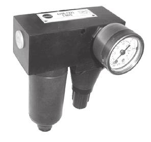 blow-off and low air consumption Almost independent of upstream pressure Any mounting position (except version with filter receptacle) Suitable for pipe and panel mounting as