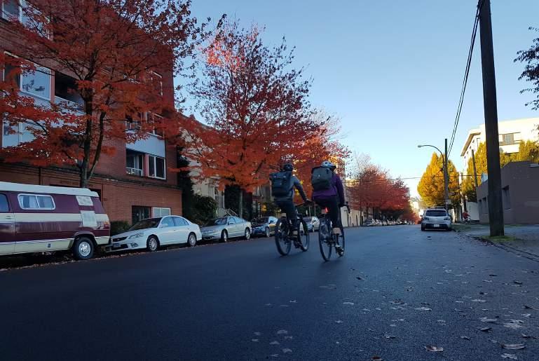 An average of 4,000 people cycle this route every day, many of them Strathcona residents who make more trips by