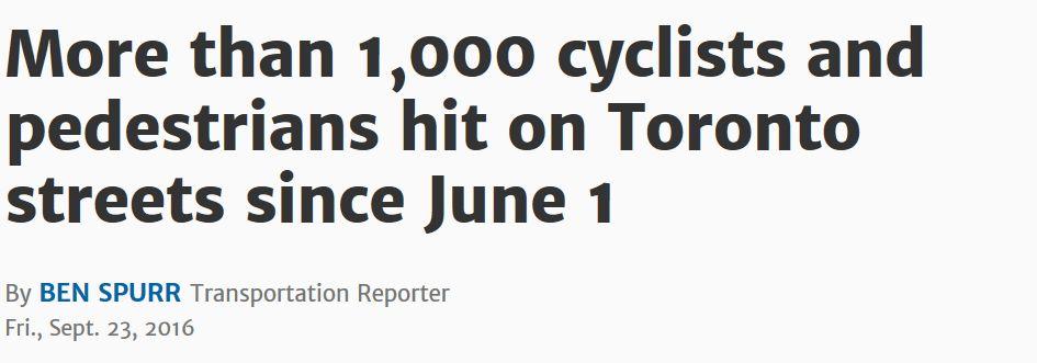 Hurdles to Cycling in Toronto Safety Safety is the most significant deterrent to cycling in the city.