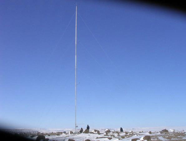 Figure 1: View of the wind monitoring station facing