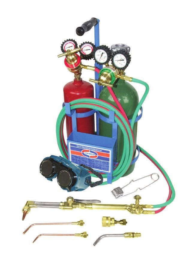 For Maintenance/Service Technicians Mastar This premium outfit includes all the components of the Mastar outfit on page 4, plus an air/fuel adaptor that modifies the welding handle to be