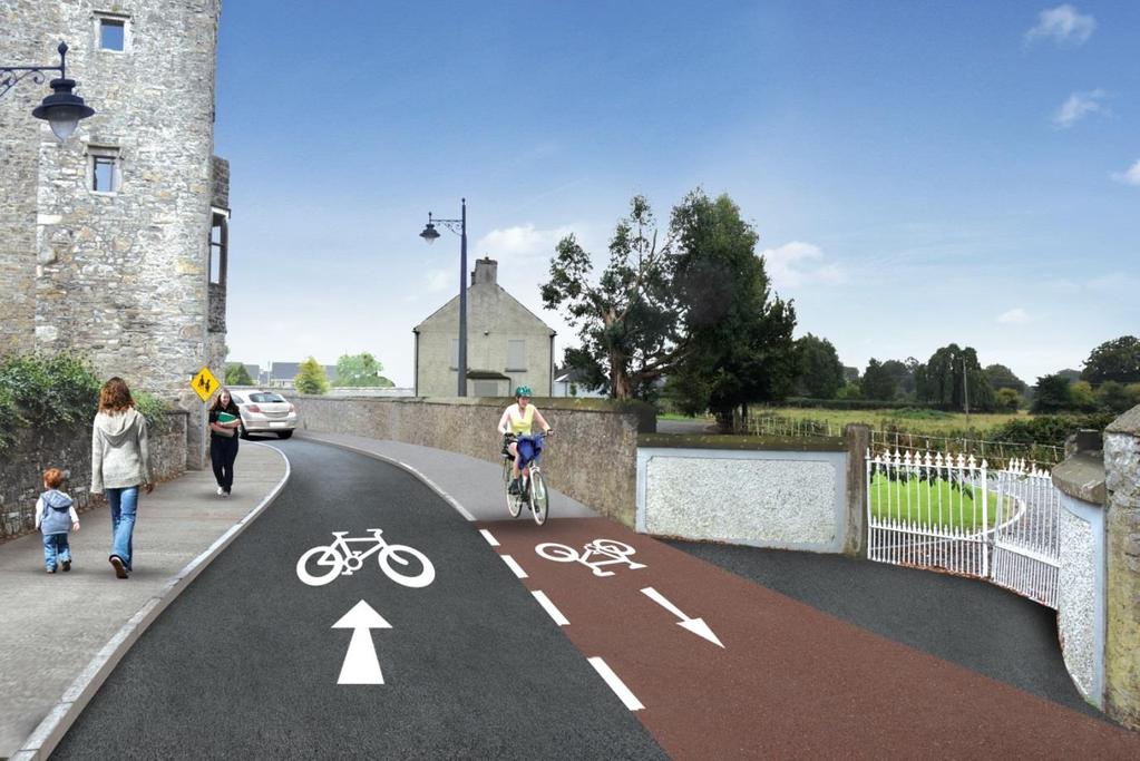 South of the St. Michaels to the junction with Elm Park, the provision of improved and widened pedestrian and cycle facilities will include the following; Upgraded 2.0-3.