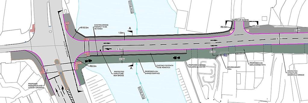Part VIII approval was granted for the provision of a new cantilevered pedestrian and cycle bridge immediately to the south of, and contiguous with, the existing New Bridge.
