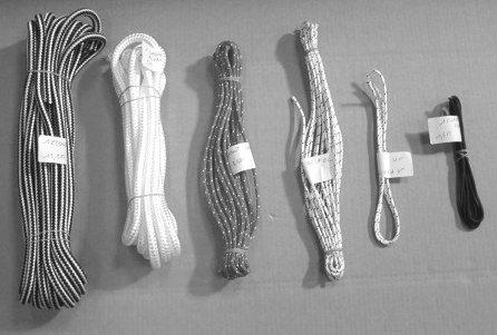 Spreader wires 9 ROPES : All ropes are labelled with ref. number and name.