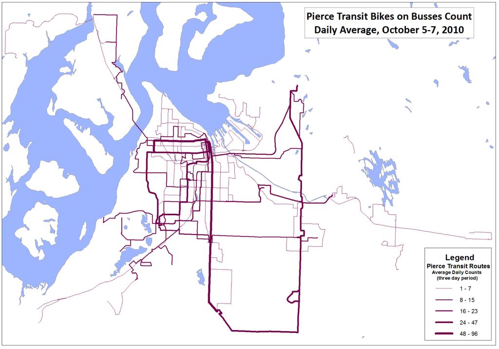 During this count effort, several Pierce Transit volunteers were doing physical counts that were compared to what the operators were logging and therefore they were able to count all routes during