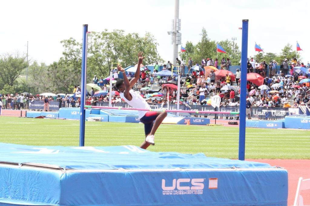 Solomon Latimer clearing the bar in
