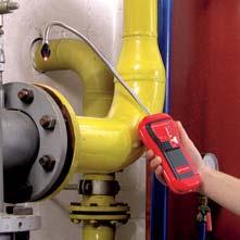 detecting leaks in gas-filled lines, gas cylinders or containers.
