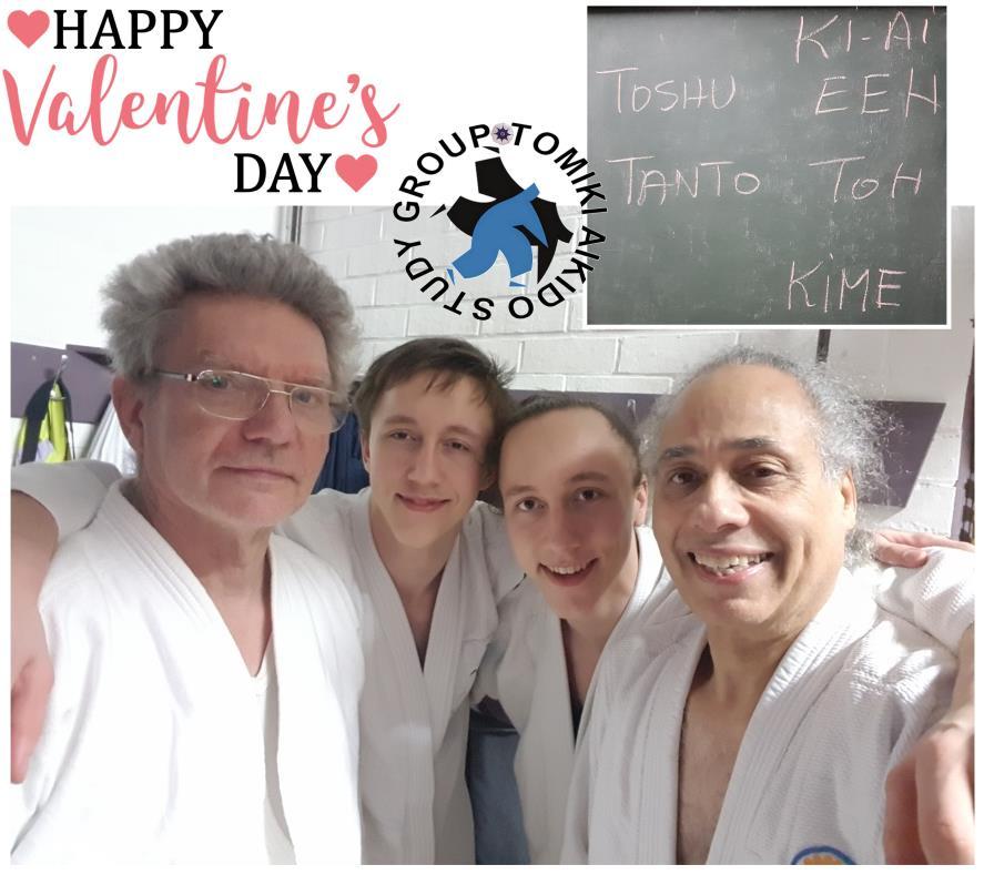 STUDY GROUP TOMIKI AIKIDO - Thursday 14 th February, 2019 After an unusually warm, 14 C, summer like, and Valentine's celebration Day in Antwerp, this evening's session attracted four students; where