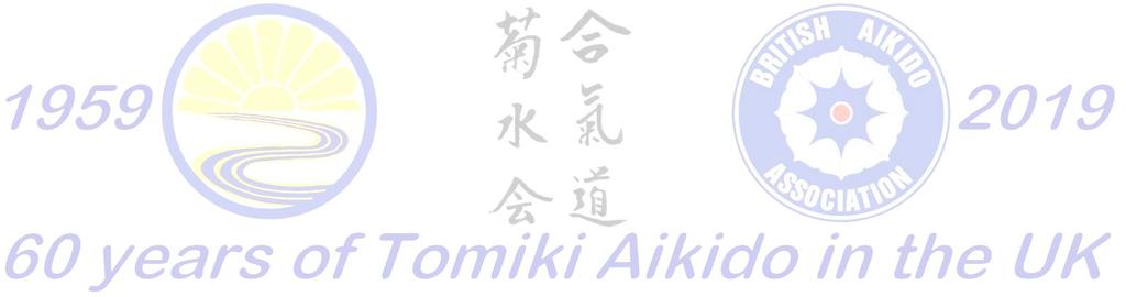 STUDY GROUP TOMIKI AIKIDO SESSIONS FOR 2019.
