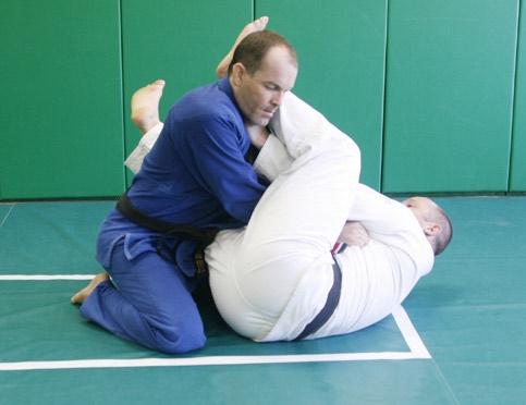 Favorite Techniques Bow and Arrow Choke White opens his legs and posts
