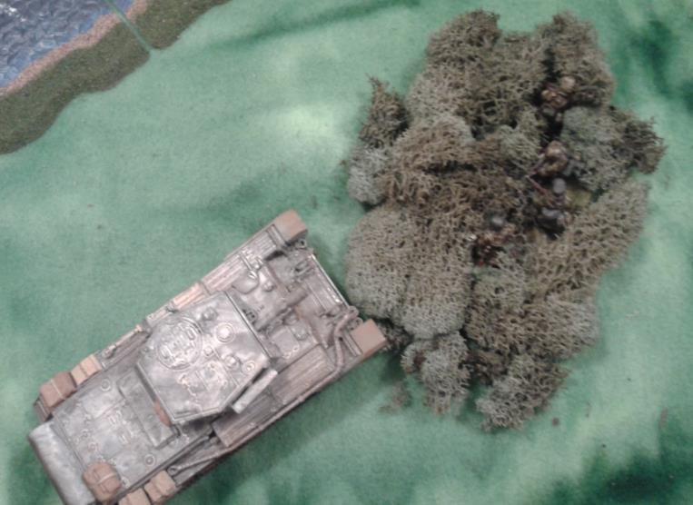 fire from the co-axial and hull MGs for more losses. The Marder shot and pinged my tank, forcing it back.
