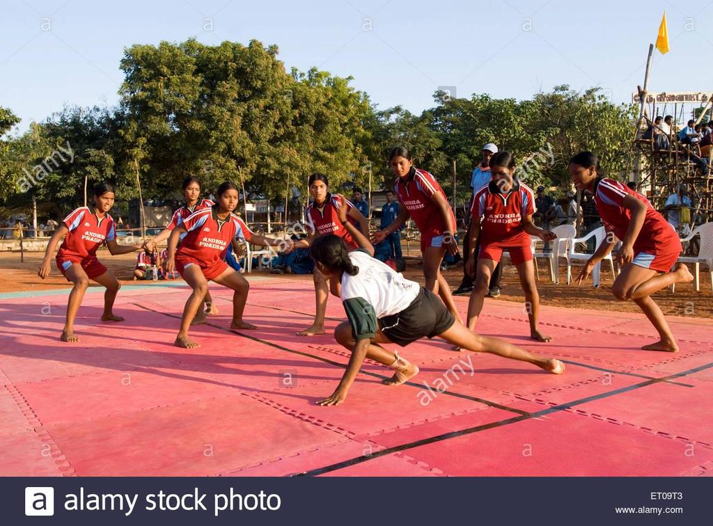 Kabaddi Rules & Regulations The team being raided is defending, and the players must prevent the raiders from tagging them and returning back over the halfway line.